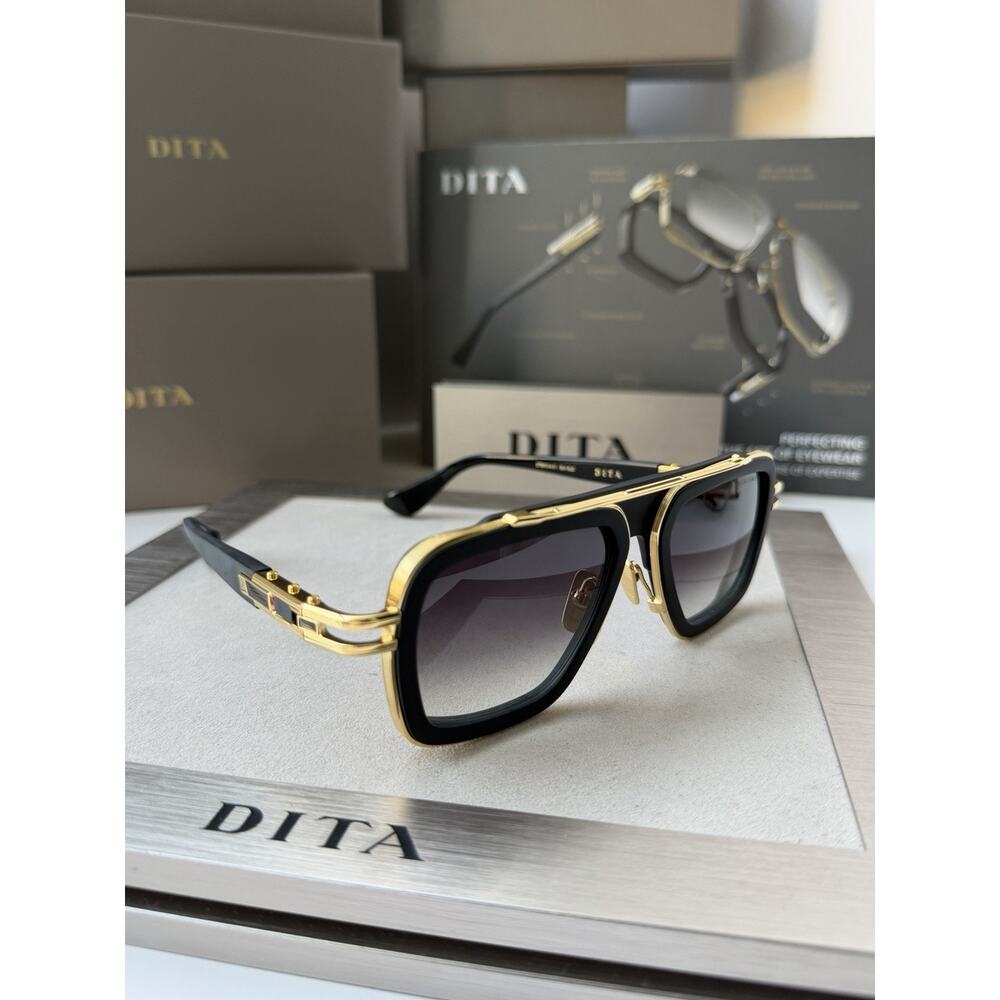 DITA LXN-EVO DTS403-A-01 MATTE BLACK GOLD GRAY GRADIENT SUNGLASSES AUTHENTIC - Picture 11 of 13